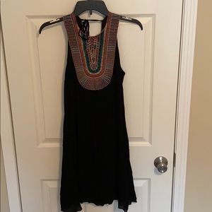 Juniors fit black embroidered dress size large